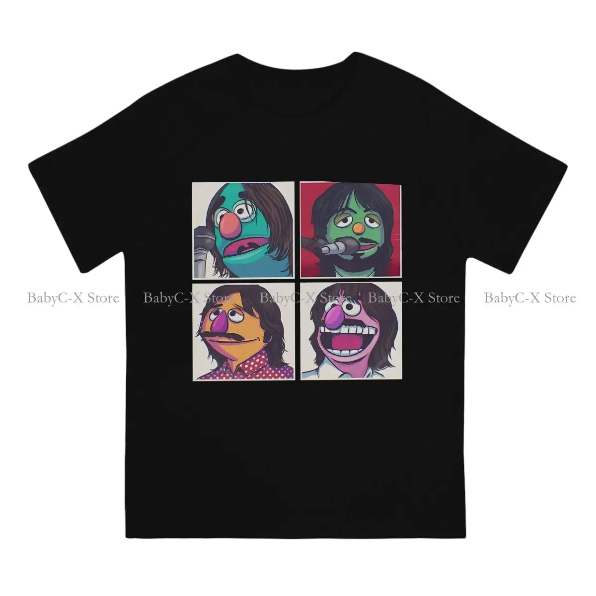 Muppet Muppet Fashion TShirts The Beatle Band Male Harajuku Tops T Shirt O Neck
