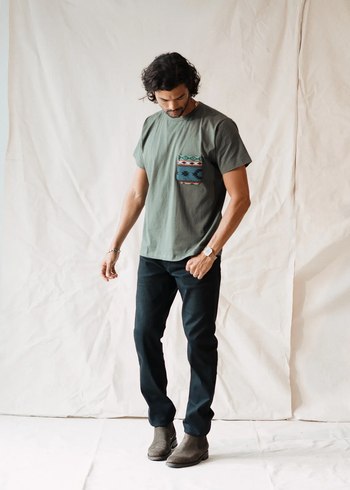Otavalo Pocket Tee In Pine