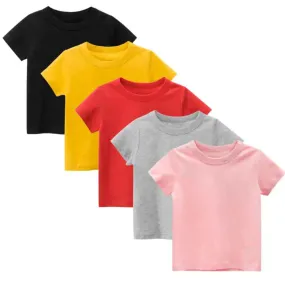 PACK OF 5  BASIC KIDS T-SHIRT