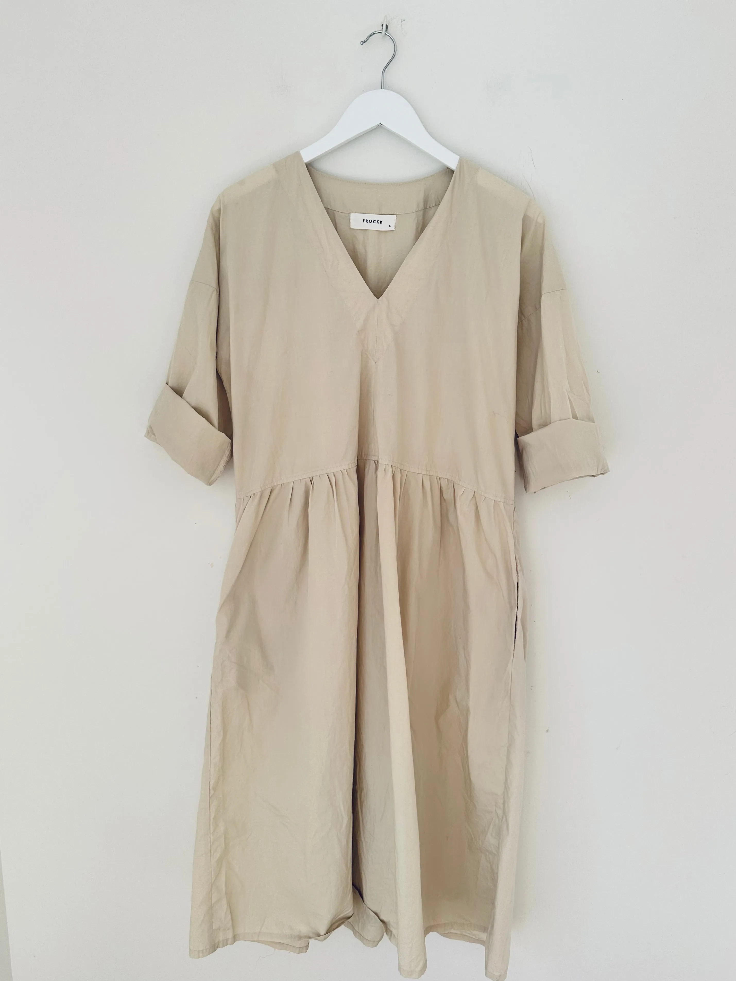 paige dress - almond cotton