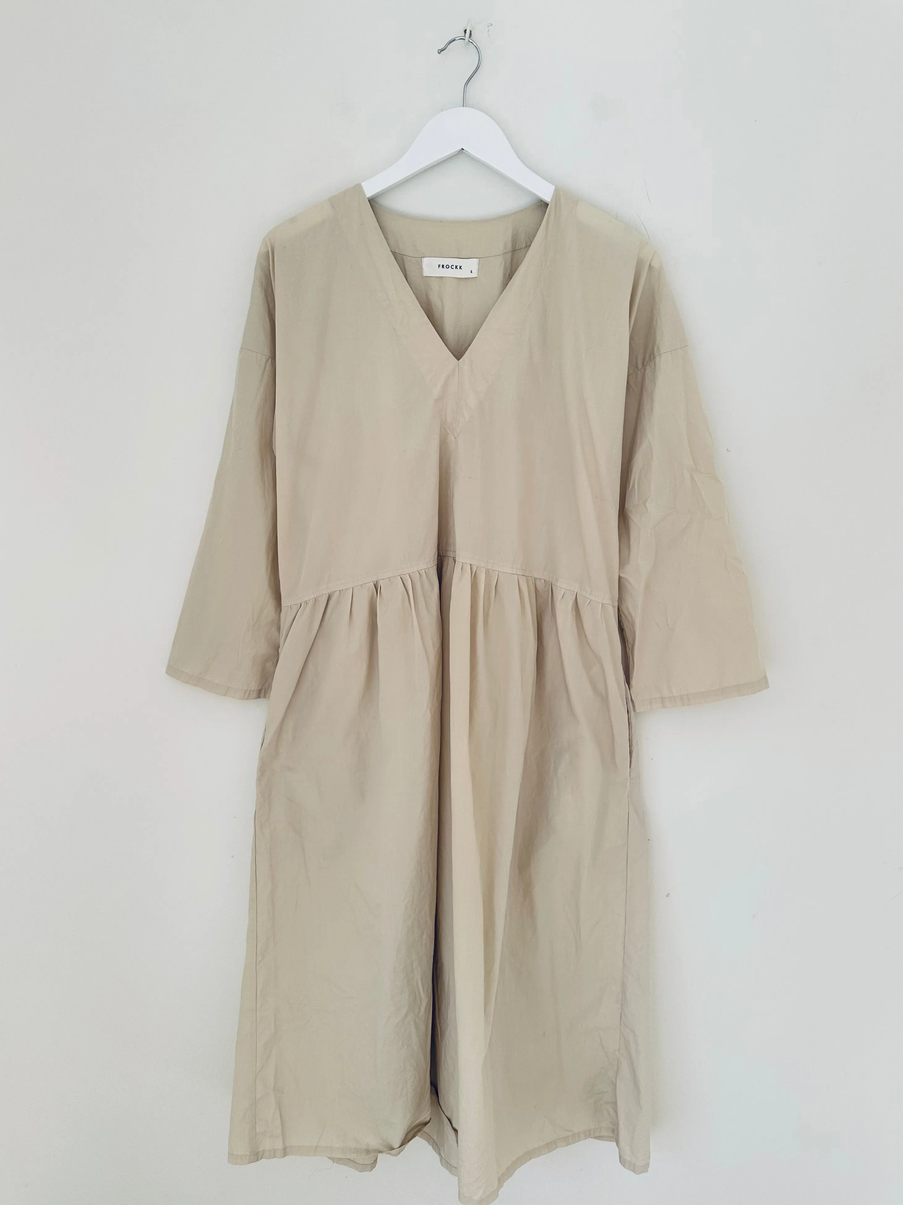 paige dress - almond cotton