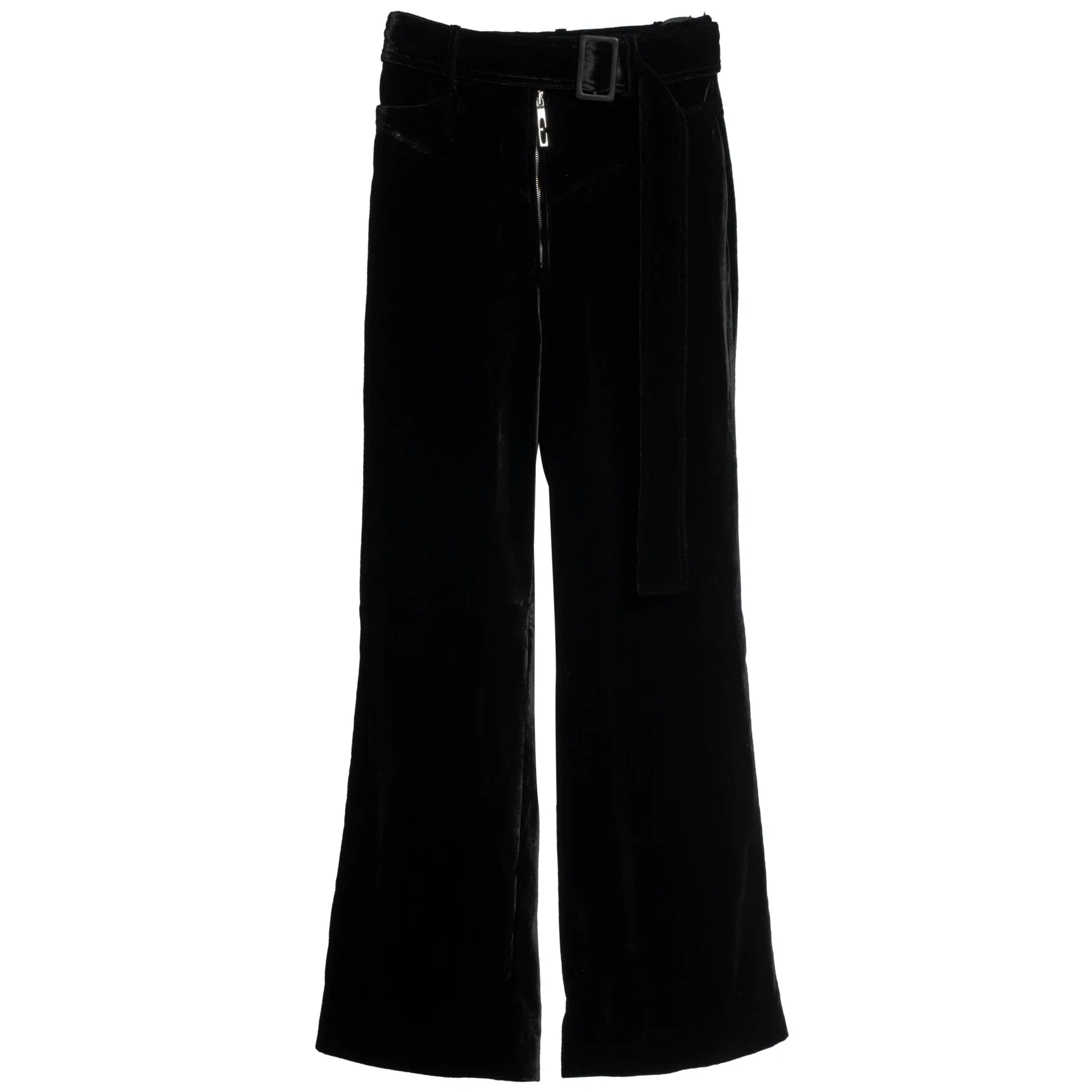 Plush Velvet Precision Drape Tailored Palazzo Pants