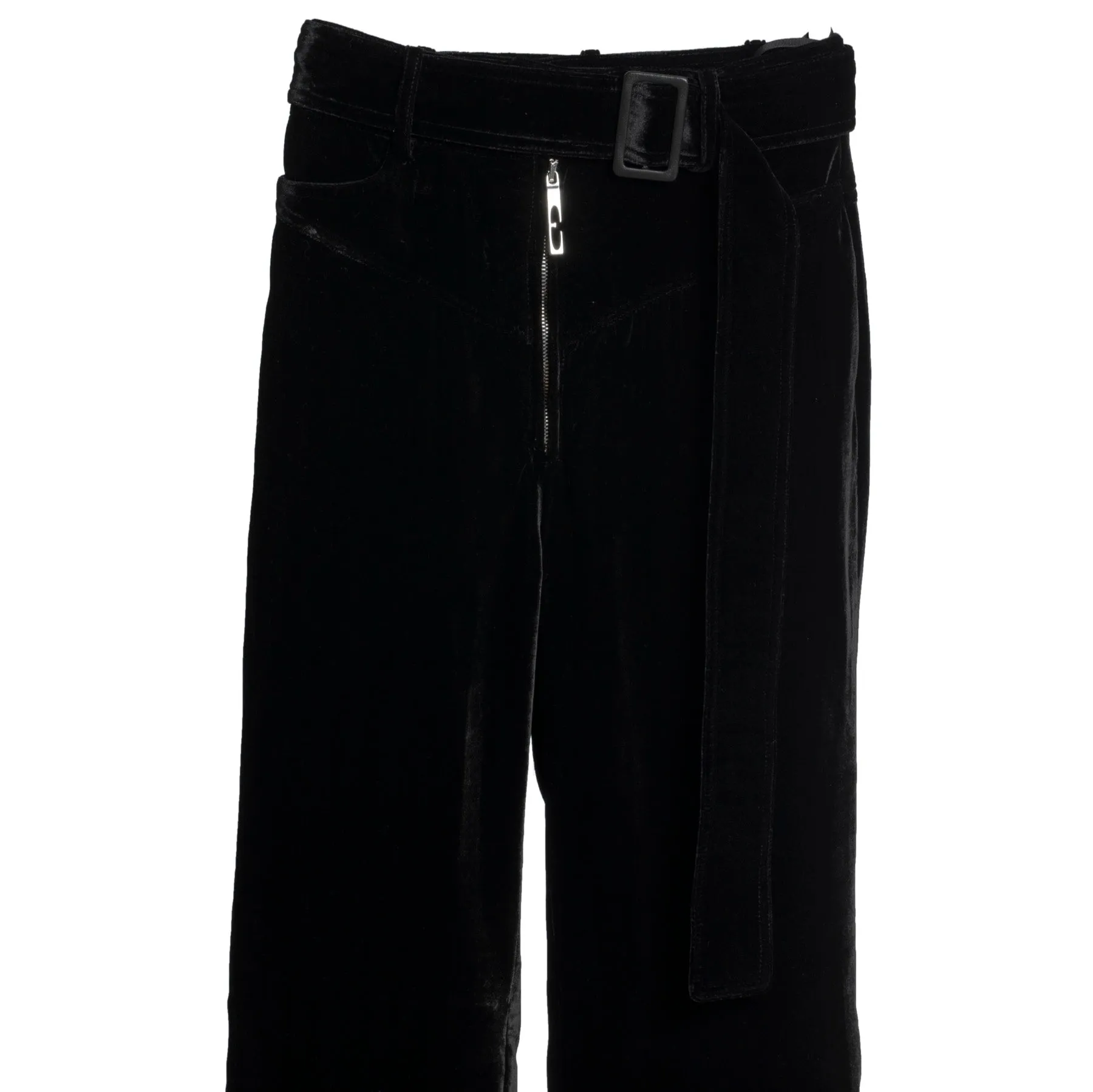 Plush Velvet Precision Drape Tailored Palazzo Pants