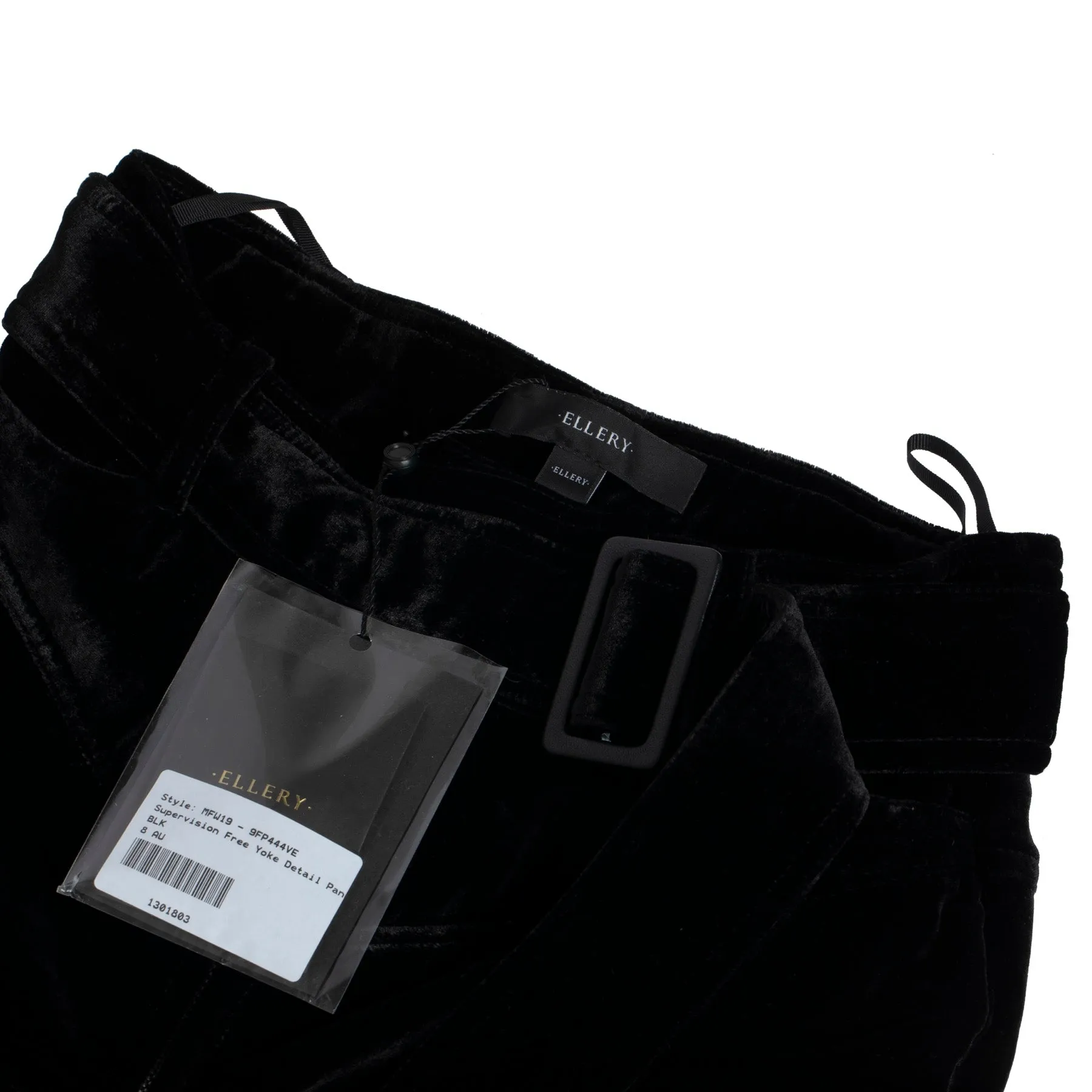 Plush Velvet Precision Drape Tailored Palazzo Pants