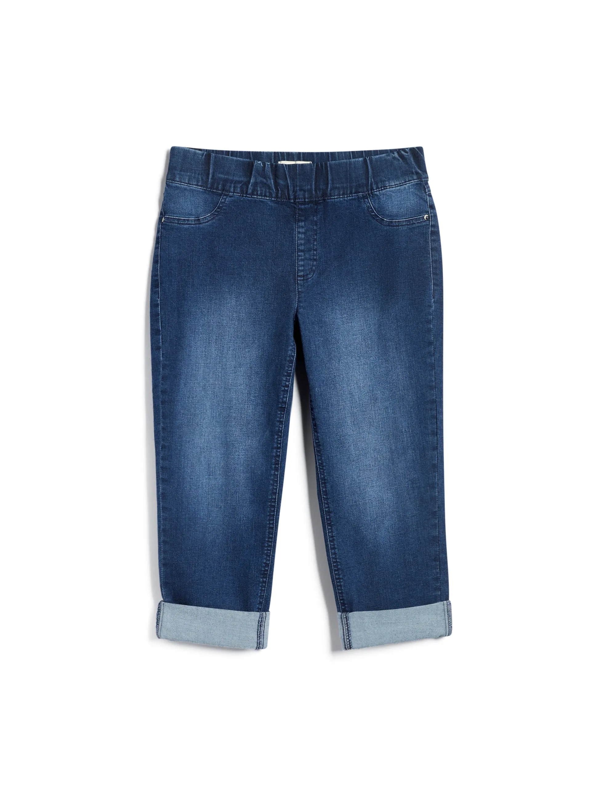 Pull-On Denim Capris
