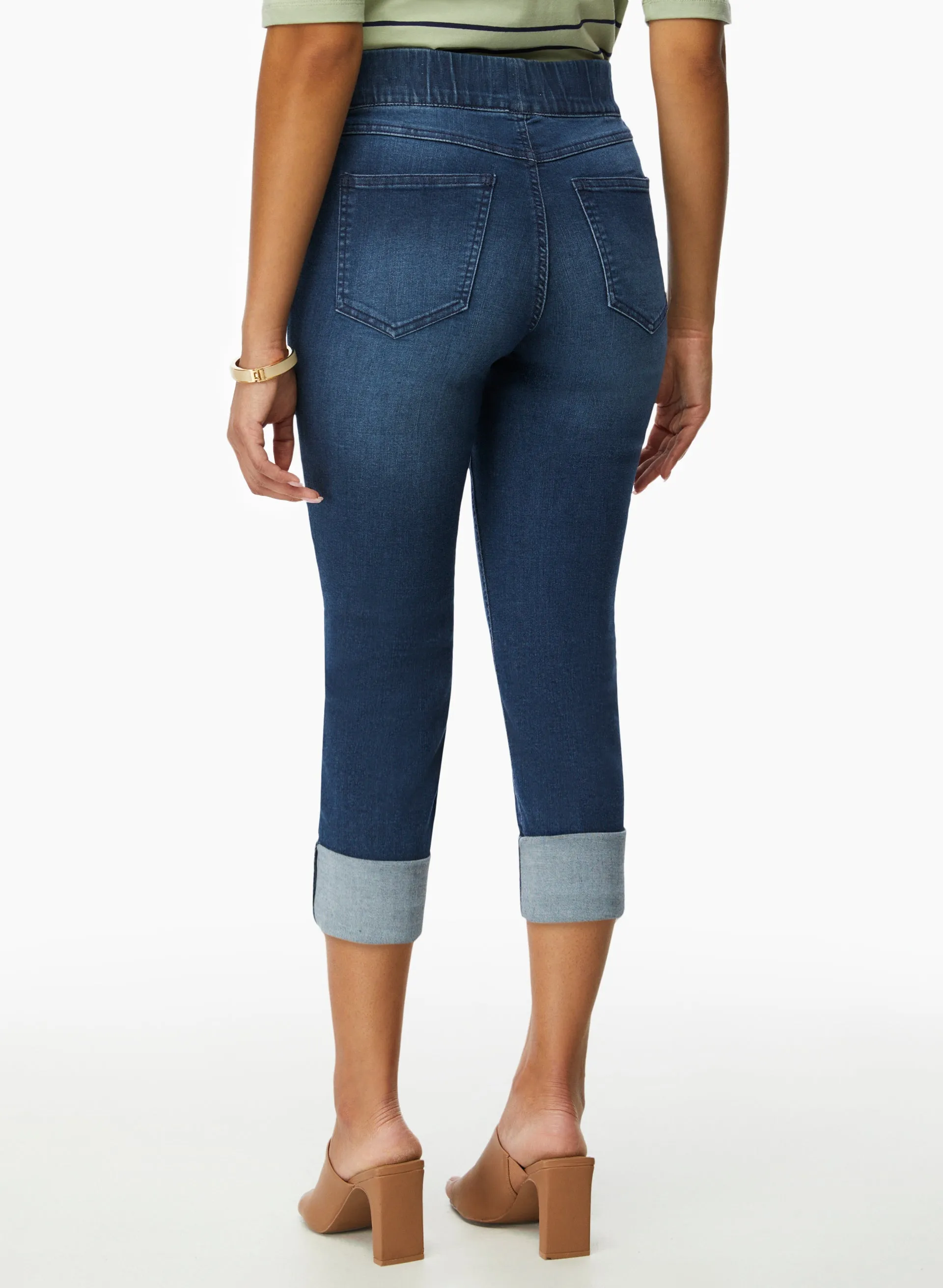 Pull-On Denim Capris