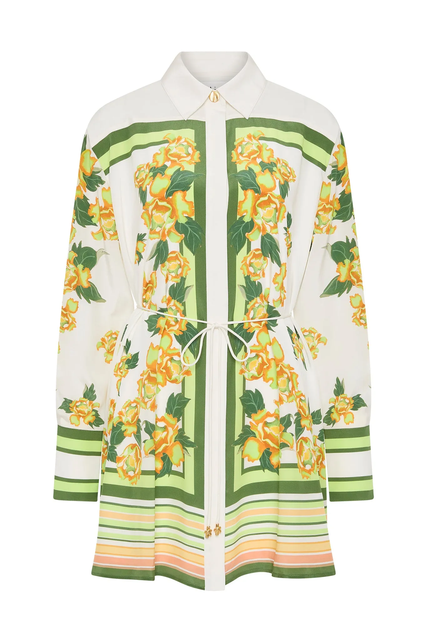 Secret Border Silk Mini Dress