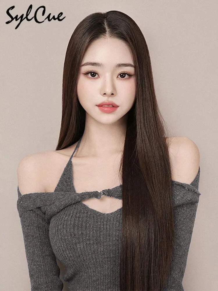 Sexy Off-Shoulder All-Match Solid Color Intellectual Casual Comfortable Double-Collar Commuter Women's Short Top T-shirt