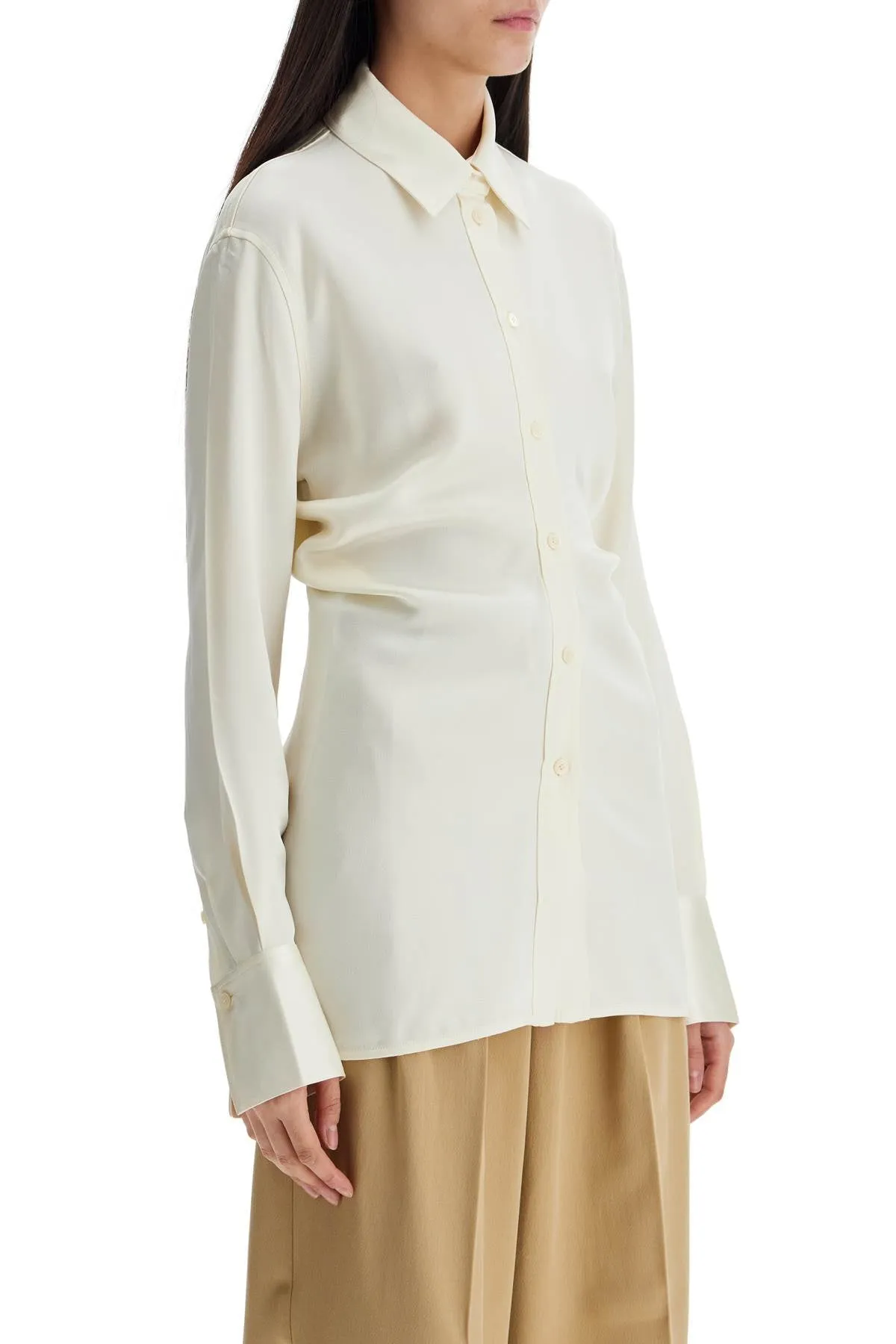 slouchy long sleeve shirt macadamia 251 WRT4282 FB0344 MACADAMIA