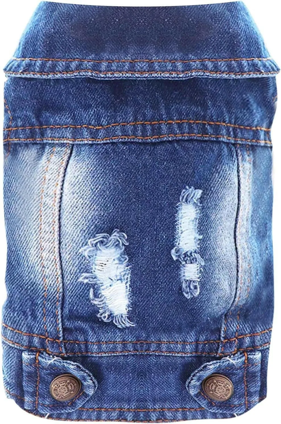 Stylish Cool Blue Denim Jacket for Small Pets