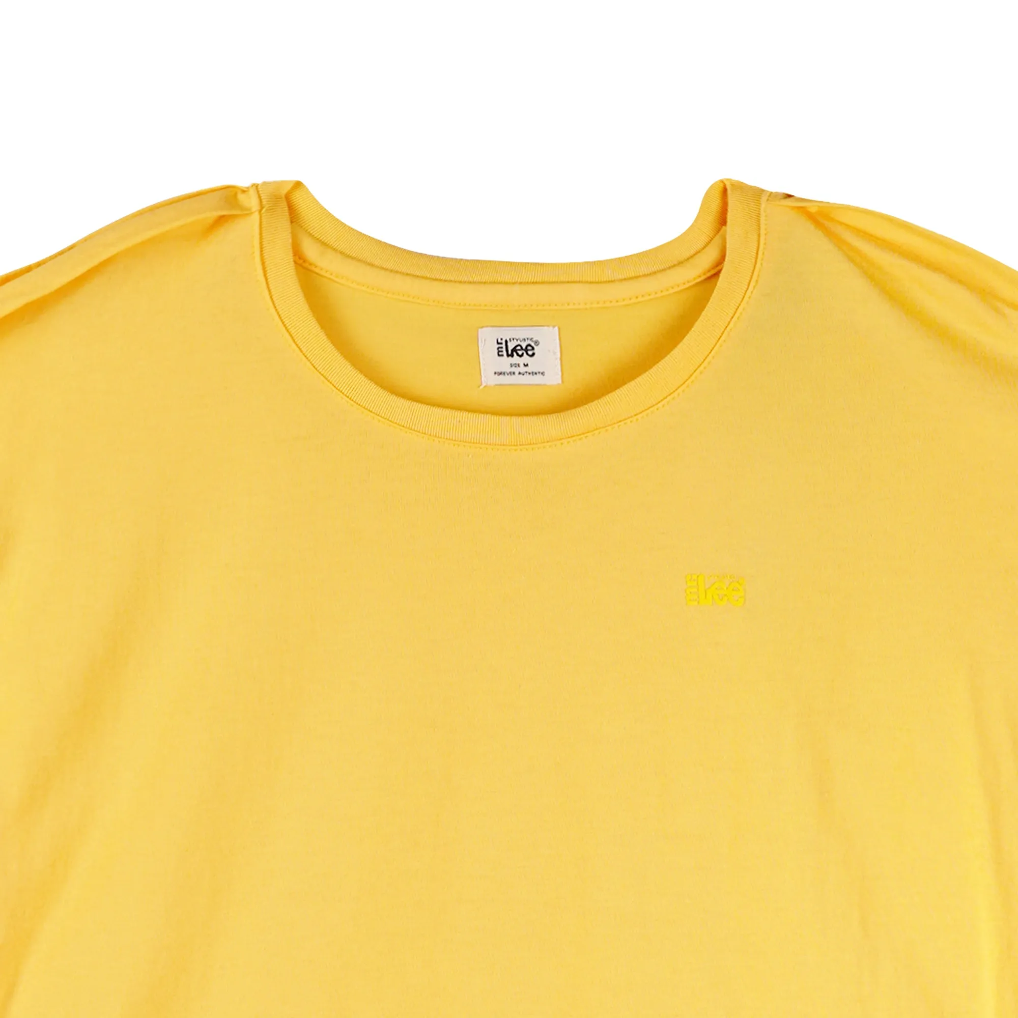 Stylistic Mr. Lee Ladies Basic Tees for Women Trendy Fashion High Quality Apparel Comfortable Casual Tops for Women Boxy Fit 144288-U (Yellow)