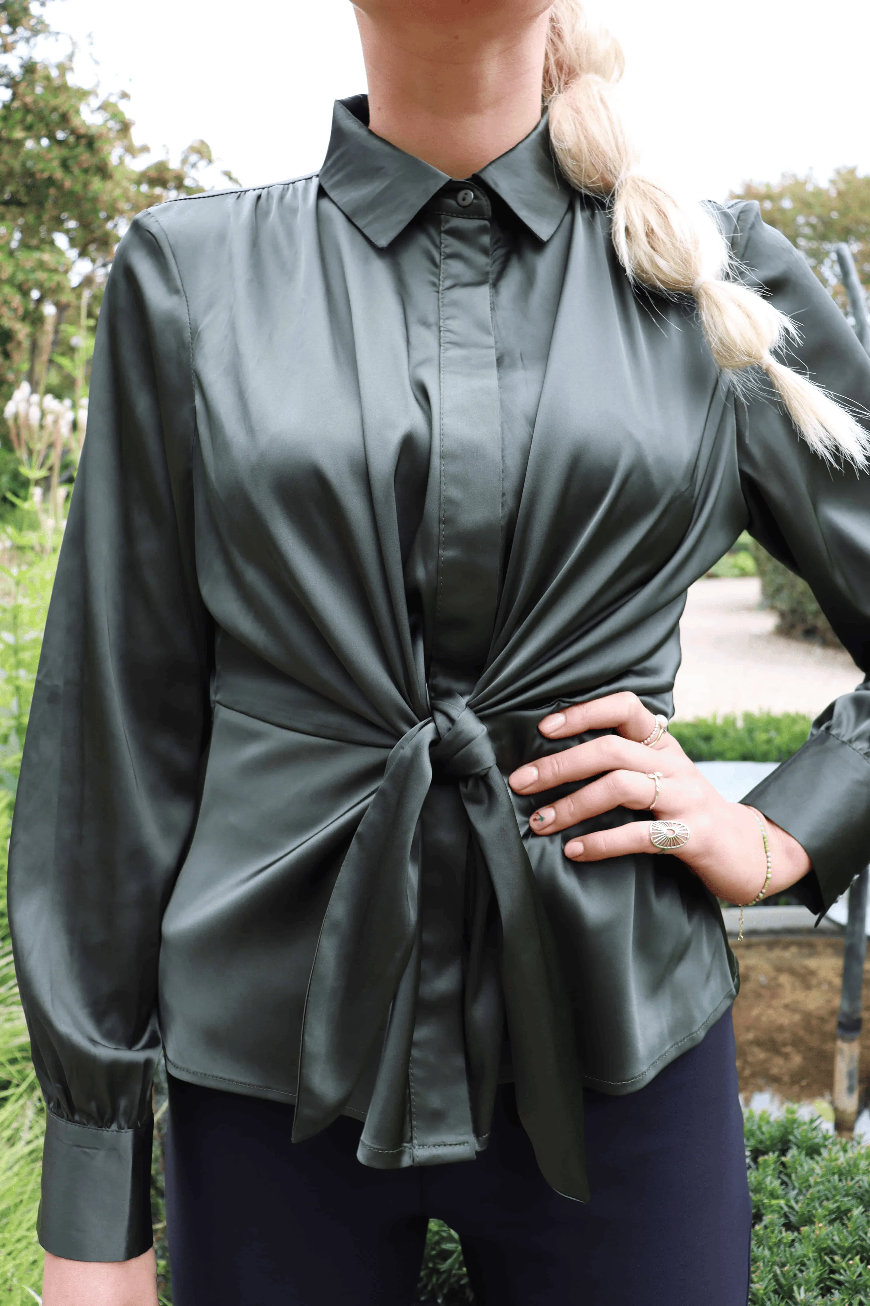 TIE-SHIRT - ARMY SATEEN