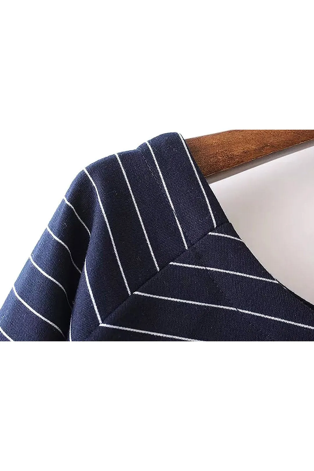 Wholesale 3/4 Length Sleeve Pinstripe Bodycon Dresses