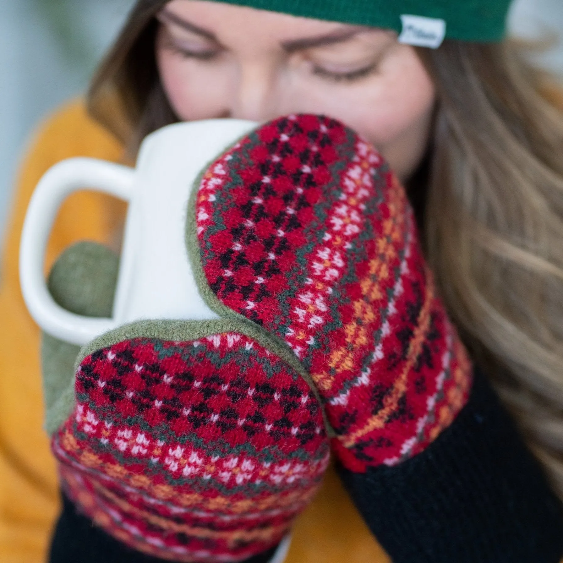 Womens Mittens | Rainbow Dark