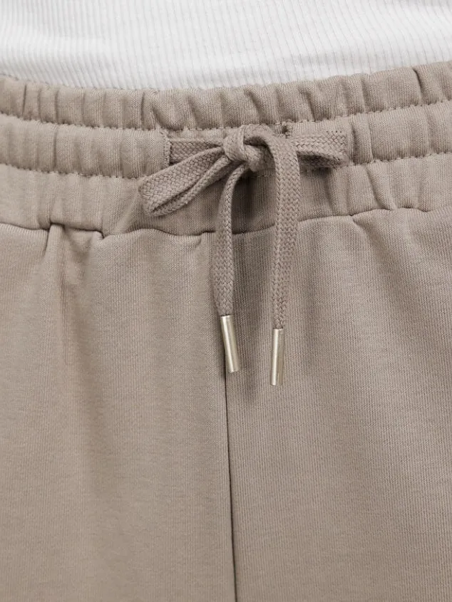 Women's waist belt pocket sports Mocha grey pants by Kaja Clothing - Jovie Trouser