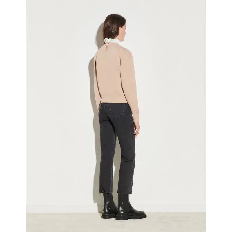xakxx xakxx Solid Color Knit Autumn Casual Tops for Women's Clothing Elegant Blouses Full Length for Cardigan