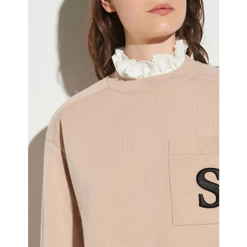 xakxx xakxx Solid Color Knit Autumn Casual Tops for Women's Clothing Elegant Blouses Full Length for Cardigan