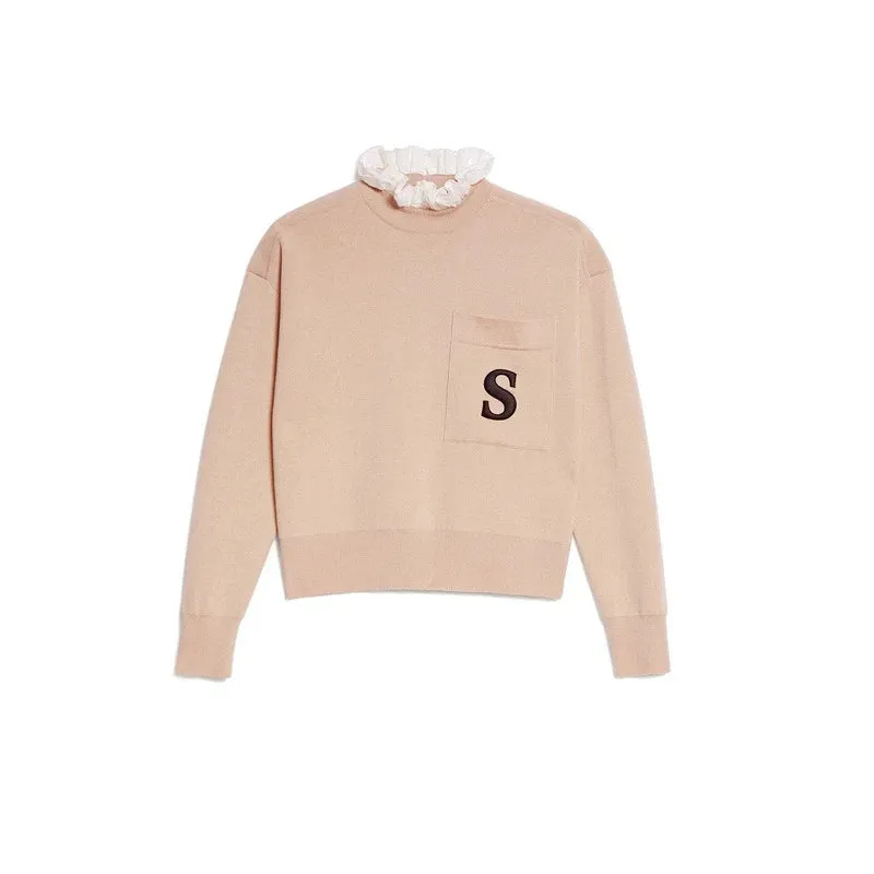xakxx xakxx Solid Color Knit Autumn Casual Tops for Women's Clothing Elegant Blouses Full Length for Cardigan