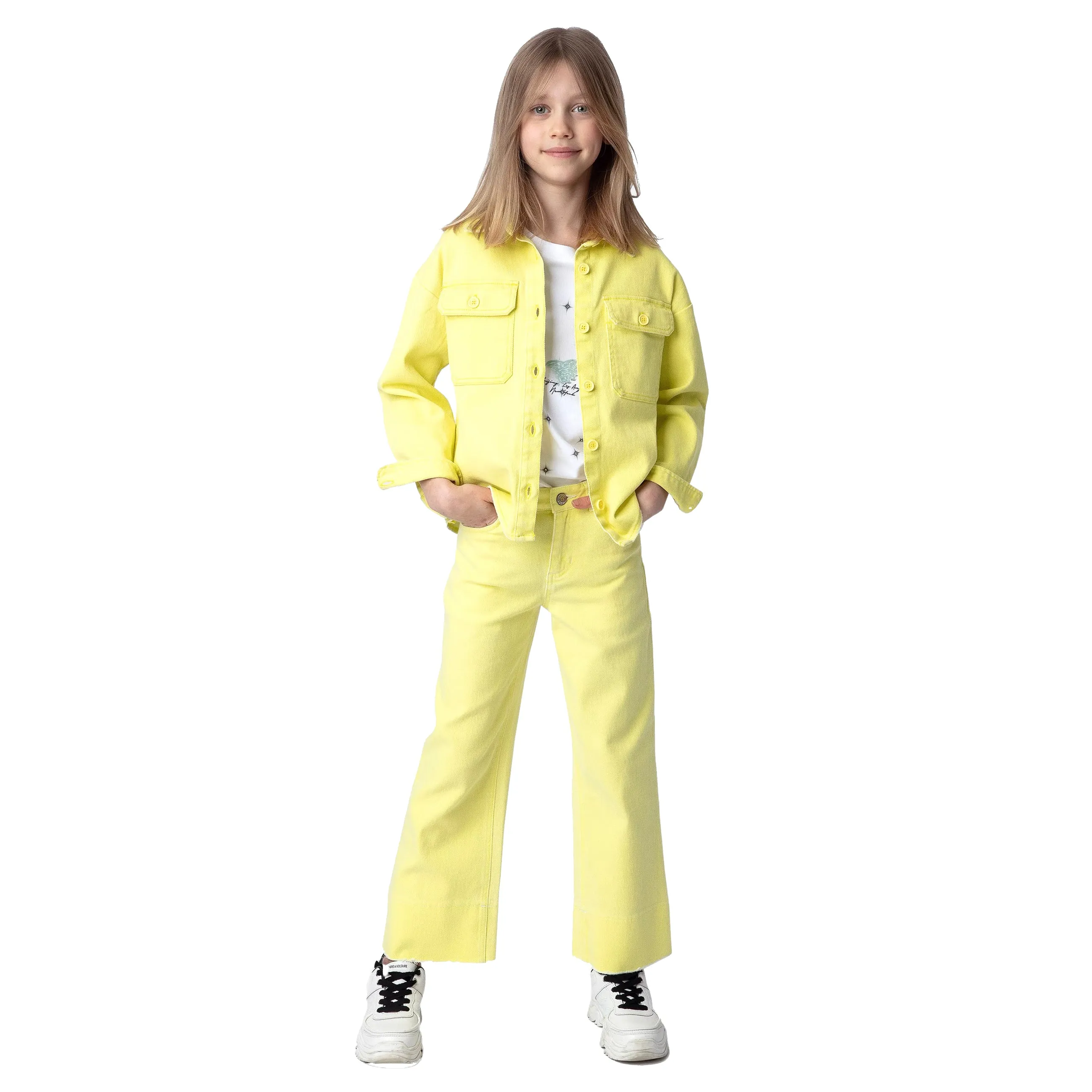 ZADIG & VOLTAIRE Straw Yellow Wide-Leg Trousers